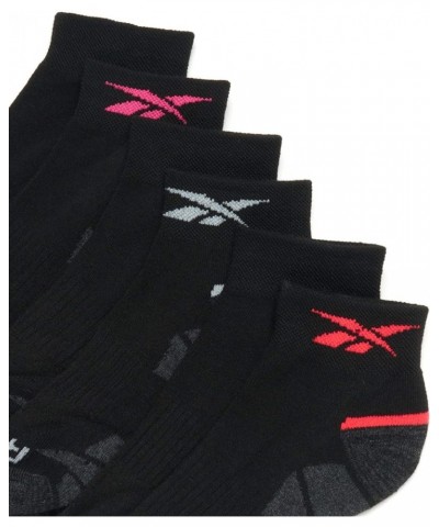 Women's Comfort Cushioned Athletic Quarter Cut Socks (6 Pack) Black Alt $12.49 Activewear