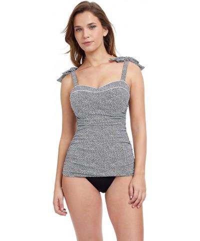 Women's Standard Colette D-Cup Tankini Blk/Wh $17.83 Swimsuits