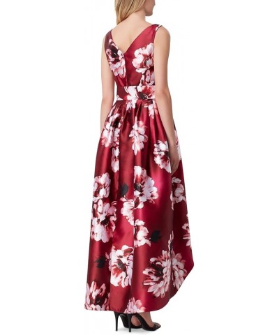 Womens Floral Print Hi-Low Evening Dress Wine Floral $44.99 Dresses