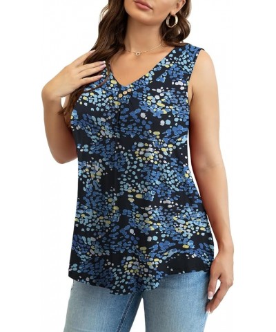 Women's Plus Size Tank Tops Loose Fit Summer V Neck Shirts Sleeveless Blouses M-3XL Color 318 $14.49 Tanks