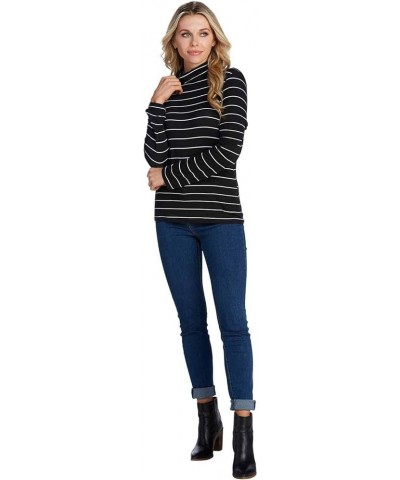 womens Long Sleeve Black and White $21.20 Tops