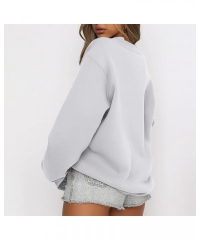 Oversized Sweatshirts For Women Casual Loose Teen Girls y2k Clothes Long Sleeve Crewneck Fleece Fall Pullover Tops G02-gray $...