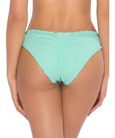 Women's Swim Secret Ruffled and Ruched Back Bikini Bottom Mint Chip $10.50 Swimsuits