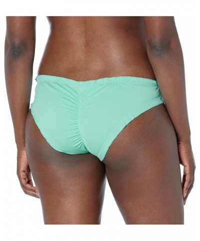 Women's Swim Secret Ruffled and Ruched Back Bikini Bottom Mint Chip $10.50 Swimsuits