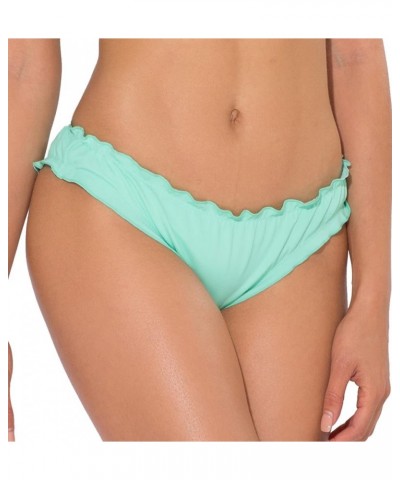 Women's Swim Secret Ruffled and Ruched Back Bikini Bottom Mint Chip $10.50 Swimsuits