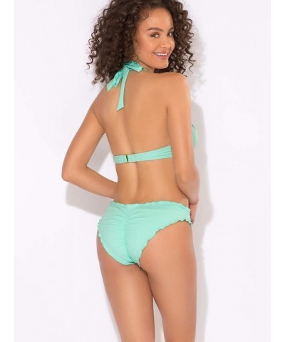 Women's Swim Secret Ruffled and Ruched Back Bikini Bottom Mint Chip $10.50 Swimsuits