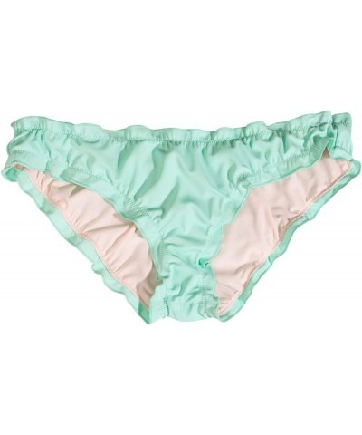 Women's Swim Secret Ruffled and Ruched Back Bikini Bottom Mint Chip $10.50 Swimsuits