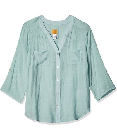 Women's Gauze Top Seaglass $14.34 Blouses