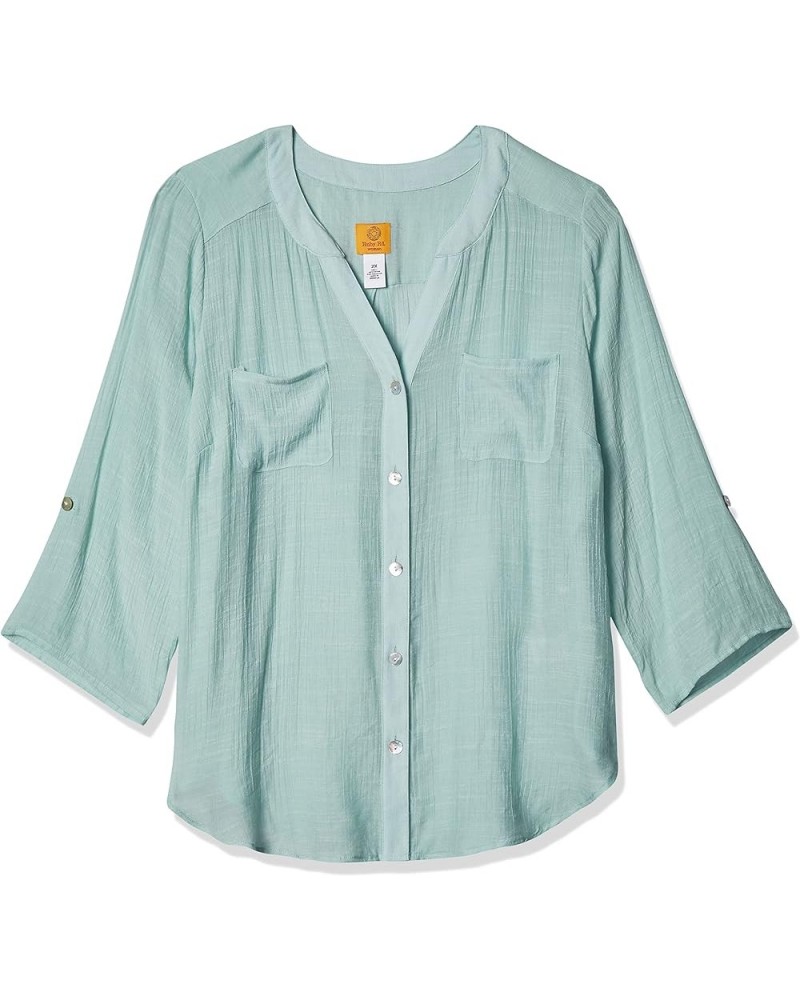 Women's Gauze Top Seaglass $14.34 Blouses