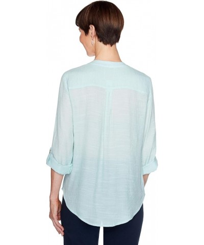 Women's Gauze Top Seaglass $14.34 Blouses