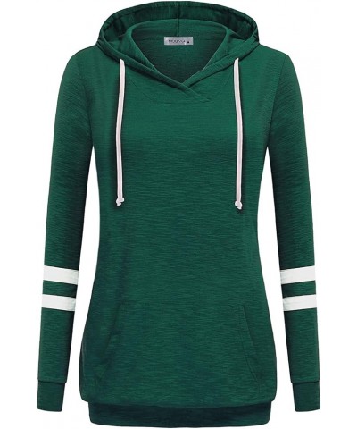 Long Sleeve Shirt Lightweight Pullover Sweatshirt Hoodie with Kangaroo Pocket Green $15.40 Hoodies & Sweatshirts