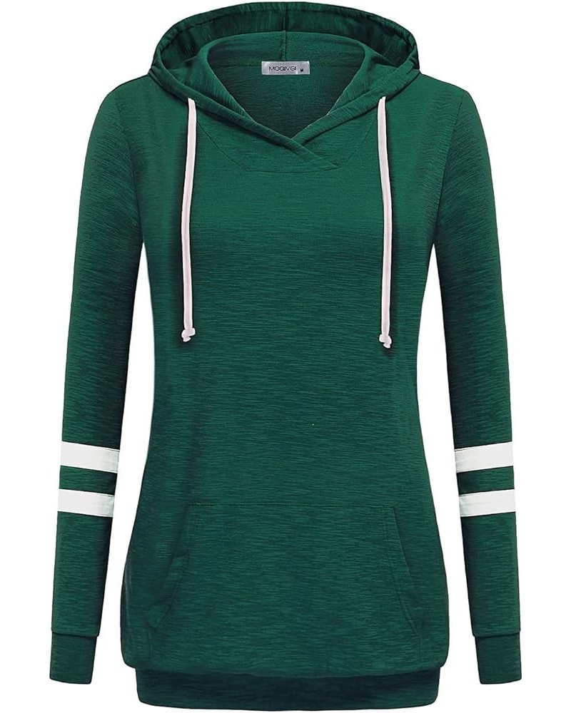 Long Sleeve Shirt Lightweight Pullover Sweatshirt Hoodie with Kangaroo Pocket Green $15.40 Hoodies & Sweatshirts