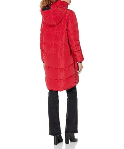 Women's Knit Cuff Hooded Jacket Red $36.03 Jackets