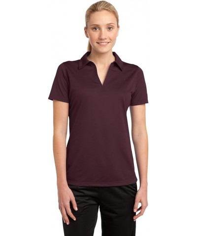 Women's PosiCharge Active Textured Polo Maroon $10.96 Shirts