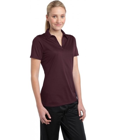 Women's PosiCharge Active Textured Polo Maroon $10.96 Shirts