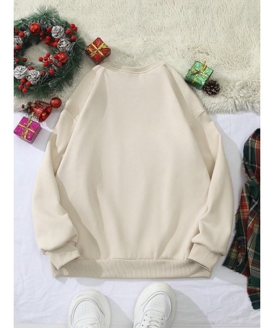 Women's Casual Sweatshirt Long Sleeve Graphic Print Pullover Tops Beige Tree $16.00 Hoodies & Sweatshirts