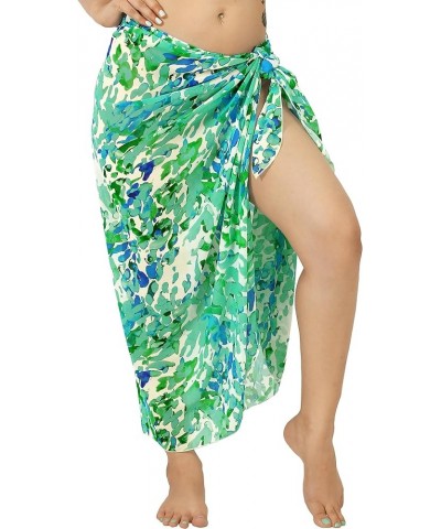 Women's Swimwear Summer Beach Dress Cover Up Bikini Vacation Swim Swimsuit Pareos Bathing Suit Sarong for Women Blue, Leaves ...