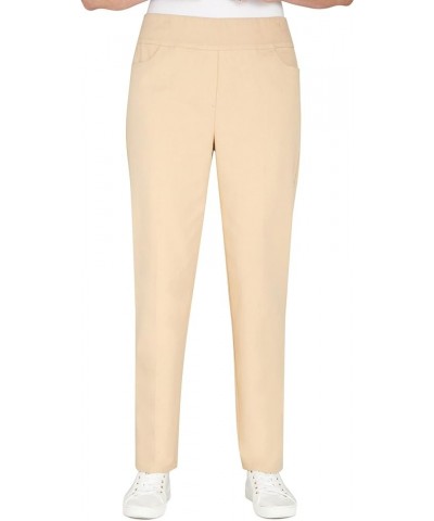 Womens Petite Super Stretch Mid-Rise Average Length Pant Stone $22.61 Pants