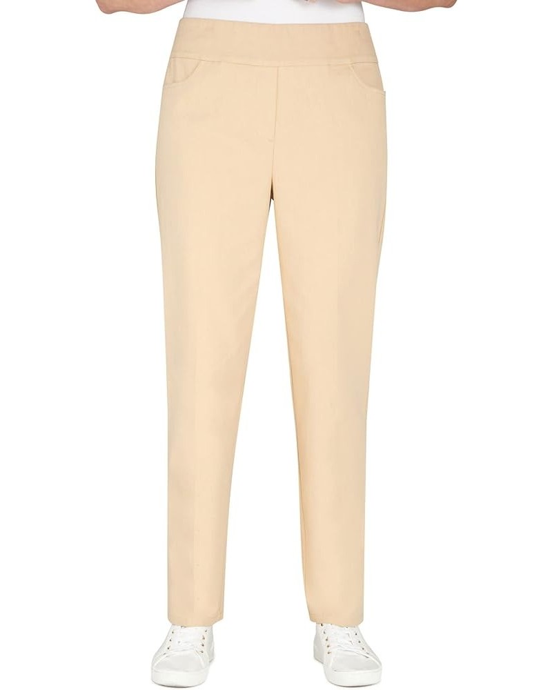 Womens Petite Super Stretch Mid-Rise Average Length Pant Stone $22.61 Pants