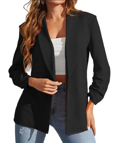 Blazer Jackets for Women Casual Midi Length Coats Fall Fashion Clothes Work Office Lapel Blazers with Pocket Open Front Tops ...