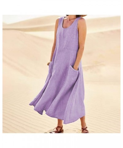 Maxi Dresses for Women,2023 Spring Summer Trendy Crew Neck Short Sleeve Floral Print Beach Dresses with Pockets F-purple $11....