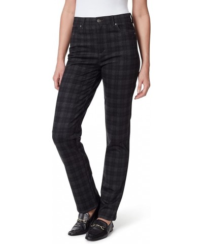 Women's Amanda Ponte High Rise Knit Pant Albi Tartan Plaid $17.42 Pants