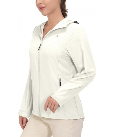 Women's Sun Protection Hoodie Jackets Long Sleeve UPF50+ Shirts Hiking Travel Camp Air Holes Full Zip Marshmallow X-Small $23...