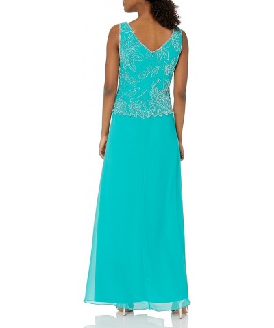 Women's Size Beaded Jacket Dress Plus Aqua/Multi $18.69 Dresses