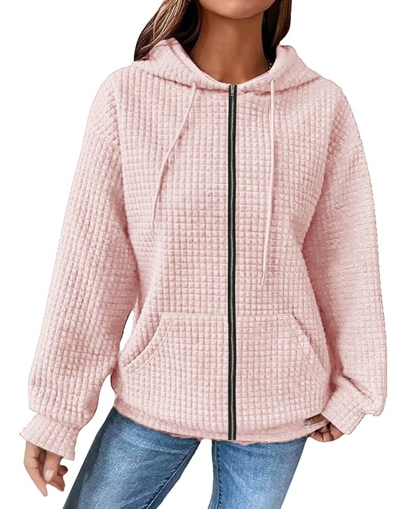 women's fashion hoodies & sweatshirts thick sweatshirts for women winter with zipper lightweight sweaters Pink-b $8.56 Hoodie...