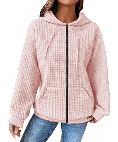 women's fashion hoodies & sweatshirts thick sweatshirts for women winter with zipper lightweight sweaters Pink-b $8.56 Hoodie...