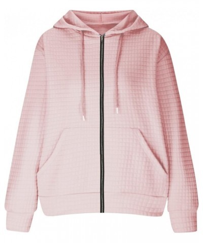 women's fashion hoodies & sweatshirts thick sweatshirts for women winter with zipper lightweight sweaters Pink-b $8.56 Hoodie...