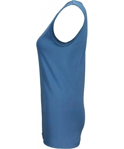 Women's Sleeveless Undershirt - Cotton – High Neck, Full shoulder design Blue $9.90 Others