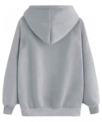 Womens Girls Pullover Hoodies With Pockets Drawstring Hooded Sweatshirt Love Heartbeat Graphic Long Sleeeve Tops D-gray $7.49...