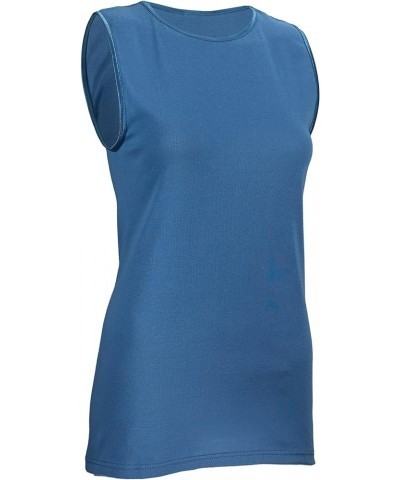 Women's Sleeveless Undershirt - Cotton – High Neck, Full shoulder design Blue $9.90 Others