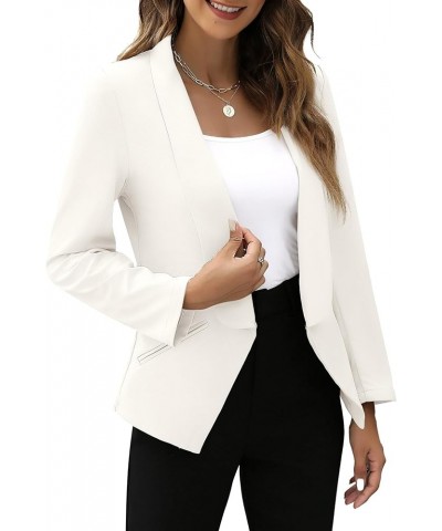 Womens Casual Blazers Open Front Long Sleeve Jacket Work Office Suit Jackets Blazer White $29.76 Blazers