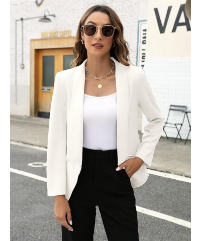 Womens Casual Blazers Open Front Long Sleeve Jacket Work Office Suit Jackets Blazer White $29.76 Blazers