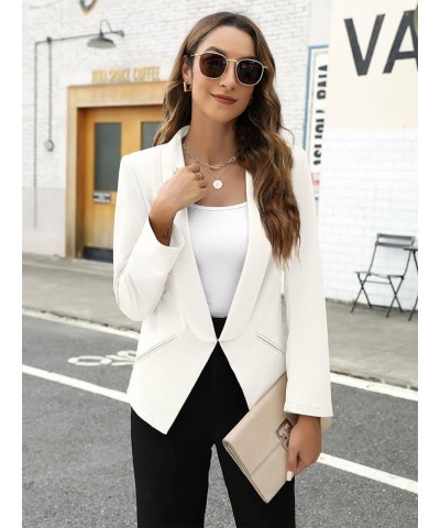 Womens Casual Blazers Open Front Long Sleeve Jacket Work Office Suit Jackets Blazer White $29.76 Blazers