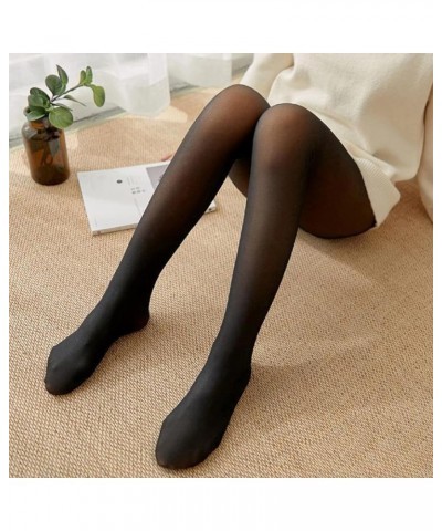 Fleece Lined Tights Warm Leggings for Women Winter Thermal Leggings Black200g $10.63 Leggings