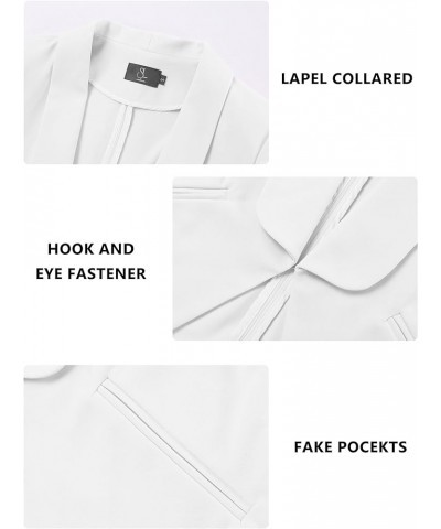 Womens Casual Blazers Open Front Long Sleeve Jacket Work Office Suit Jackets Blazer White $29.76 Blazers