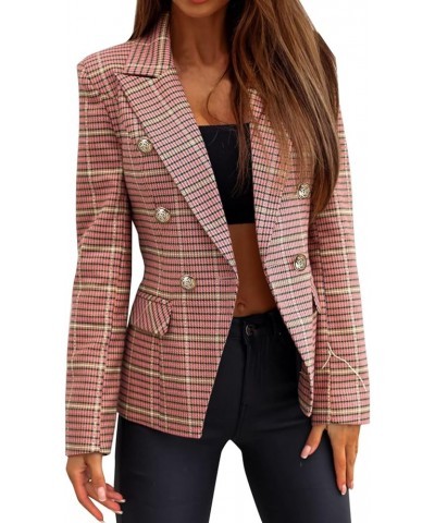 Womens Casual Pocketed Office Blazers Draped Open Front Long Sleeve Cardigans Jacket Work Office Blazer Work Suit Zr02 pink $...