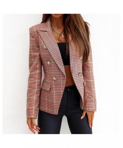 Womens Casual Pocketed Office Blazers Draped Open Front Long Sleeve Cardigans Jacket Work Office Blazer Work Suit Zr02 pink $...