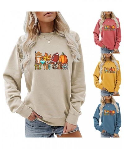 fall sweatshirts for women,Tis The Season Sweatshirt Fall Pumpkin Shirt Game Day Sweatshirt Causal Football Shirt Fall Sweats...