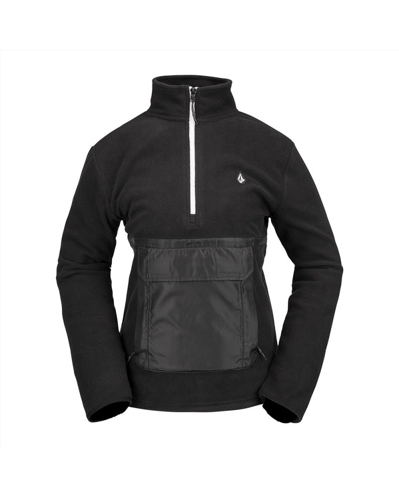 Women's Polar Fleece 1/2 Zip Snowboard Ski Baselayer Black S4 $22.20 Jackets