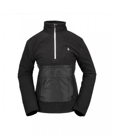 Women's Polar Fleece 1/2 Zip Snowboard Ski Baselayer Black S4 $22.20 Jackets