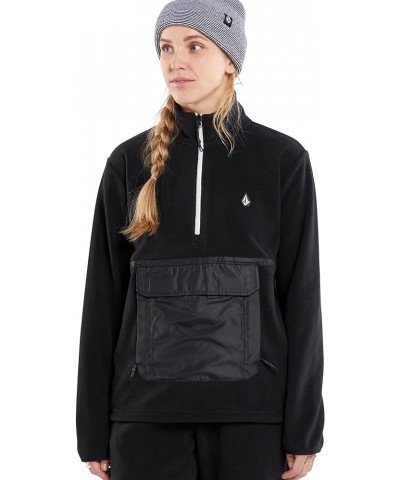 Women's Polar Fleece 1/2 Zip Snowboard Ski Baselayer Black S4 $22.20 Jackets