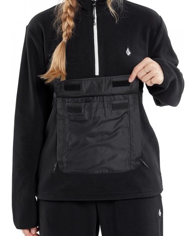 Women's Polar Fleece 1/2 Zip Snowboard Ski Baselayer Black S4 $22.20 Jackets