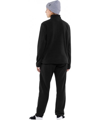 Women's Polar Fleece 1/2 Zip Snowboard Ski Baselayer Black S4 $22.20 Jackets