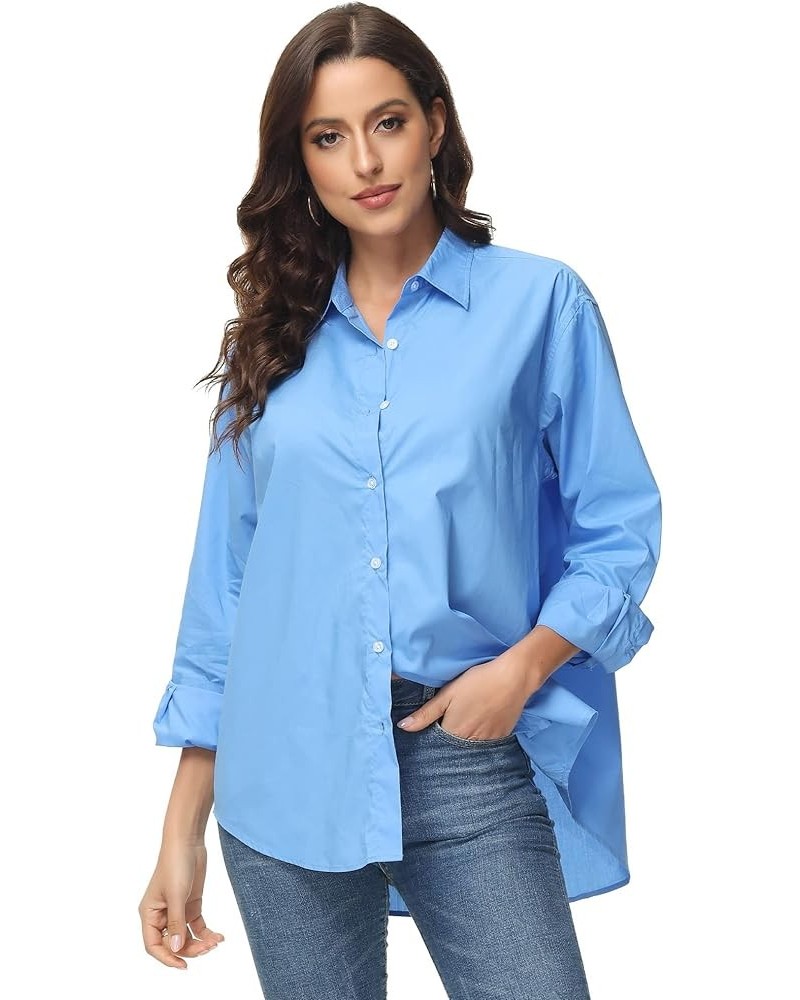 Women's Oversized Button Down Shirts Casual Plus Size Boyfriend Shirt Long Sleeve Striped Blouse (S-4X) Regular Fit 10004 $16...