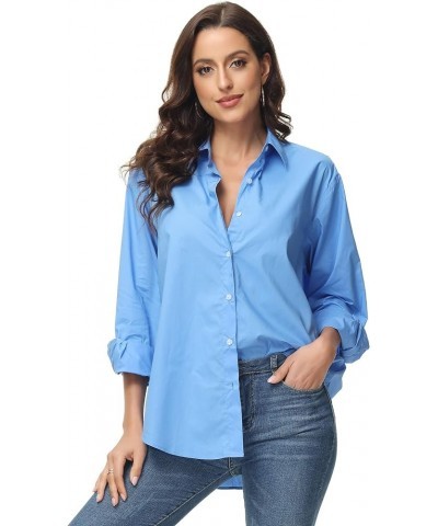 Women's Oversized Button Down Shirts Casual Plus Size Boyfriend Shirt Long Sleeve Striped Blouse (S-4X) Regular Fit 10004 $16...