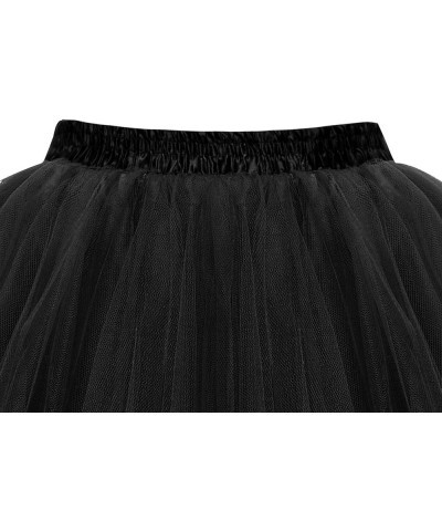 Women's 1950s Vintage Tutu Skirt Ballet Bubble Dance Skirts for Cosplay Party Adult Skirts Black $9.84 Skirts